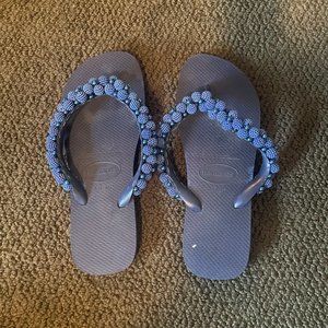 Embroidered Bue Havainas